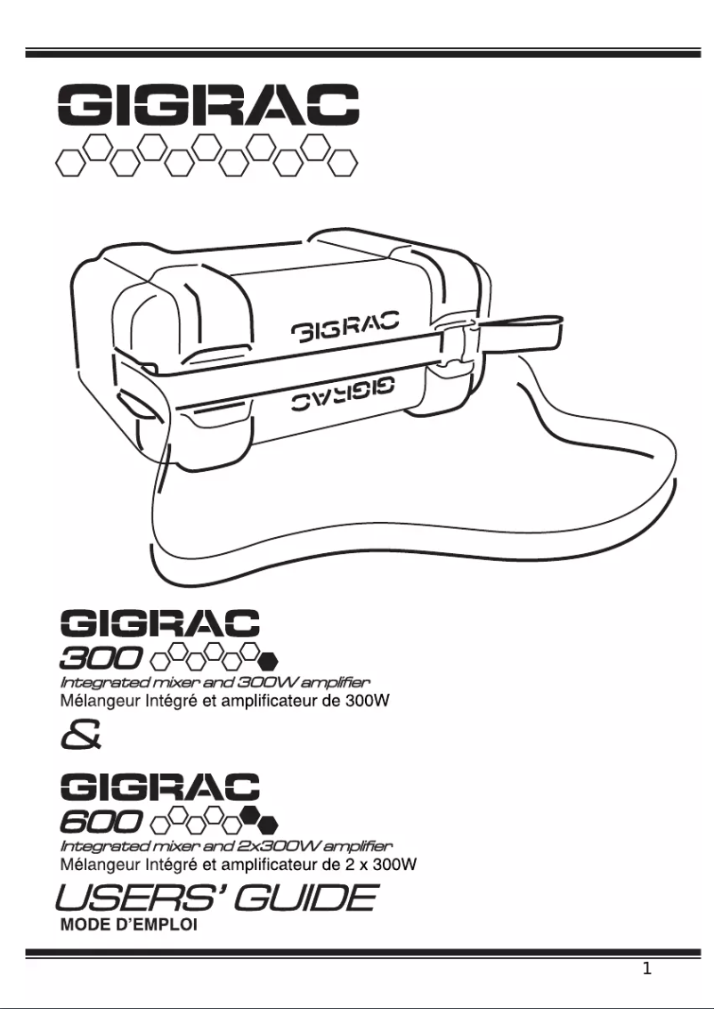 Page 1 of the manual User Manual Soundcraft Gicrac 600