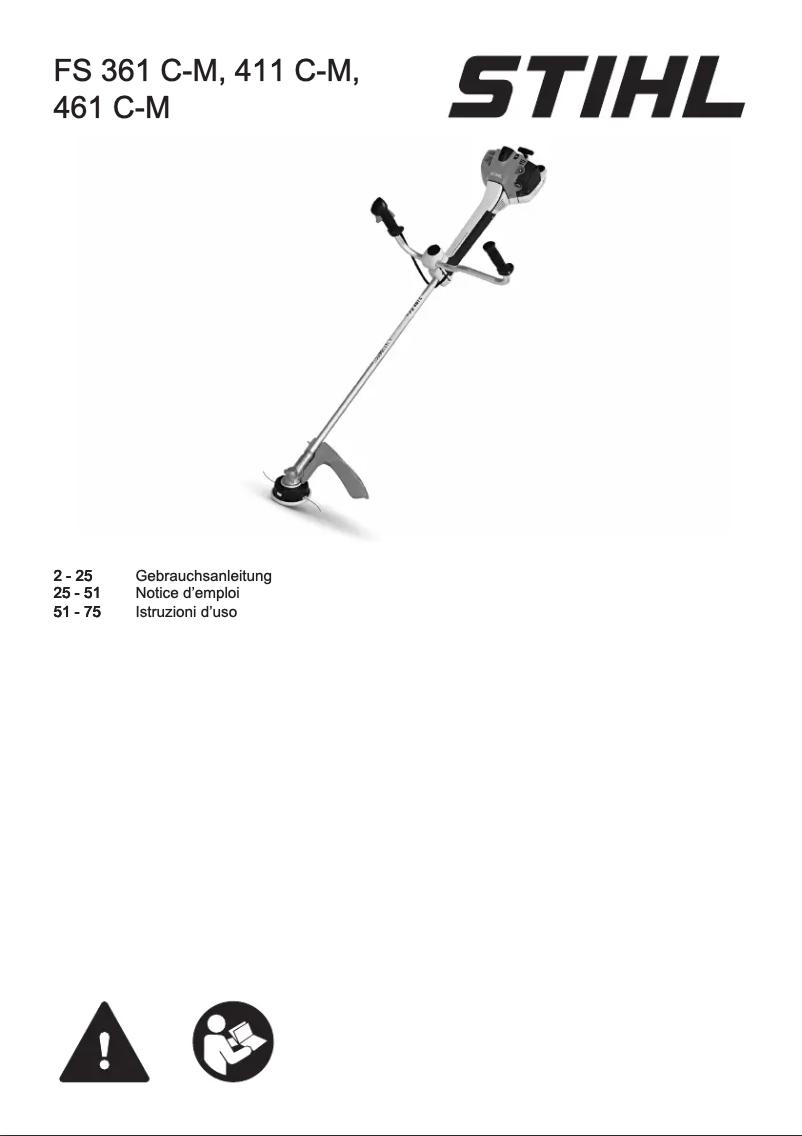 First page image of the manual for FS 461 C-M
