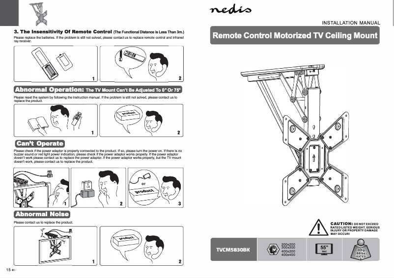 Page 1 of the manual User Manual Nedis TVCM5830BK