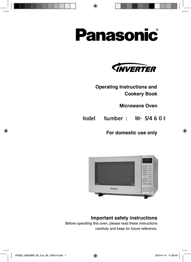 Page 1 of the manual User Manual Panasonic NN-SF460M