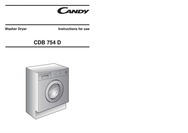 First page image of the manual for CDB 754D-80