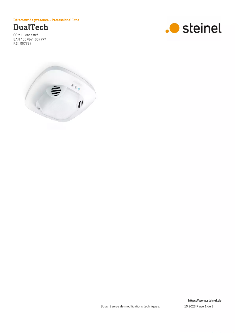 First page image of the manual for DualTech COM1