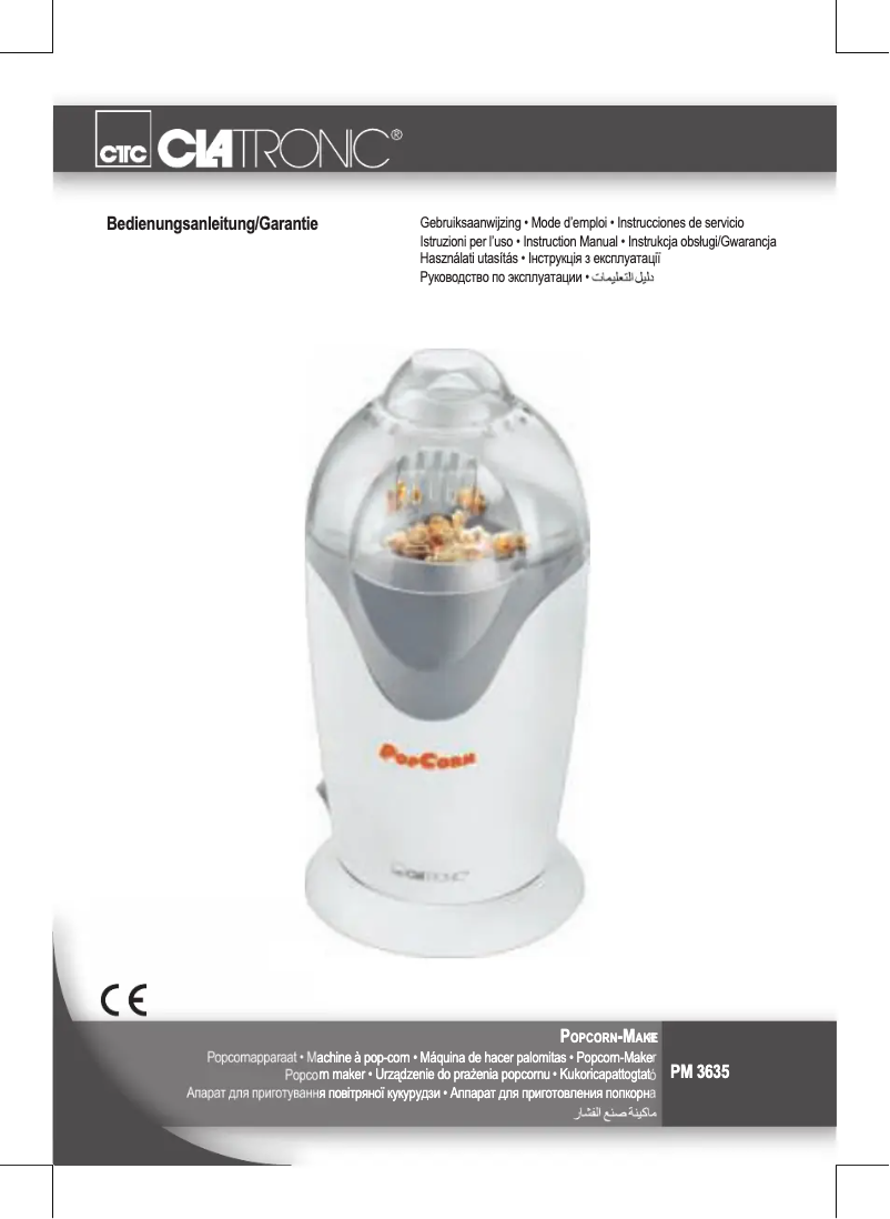 Page 1 of the manual User Manual Clatronic PM 3635