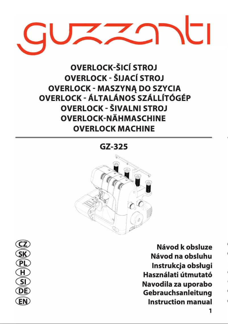 Page 1 of the manual User Manual Guzzanti GZ 325