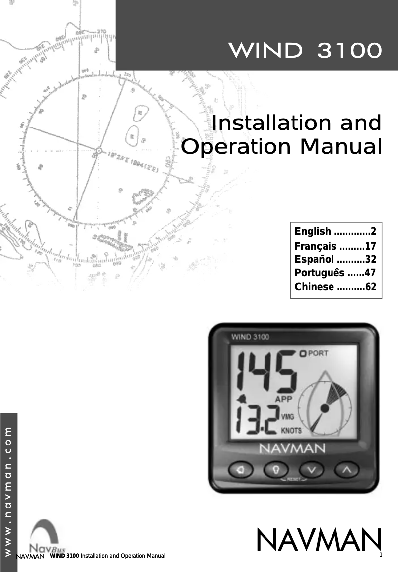 First page image of the manual for Wind 3100