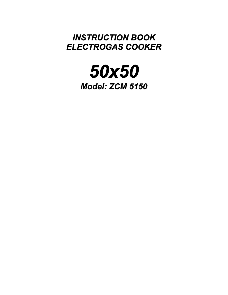 Page 1 of the manual User Manual Zanussi ZCM5150