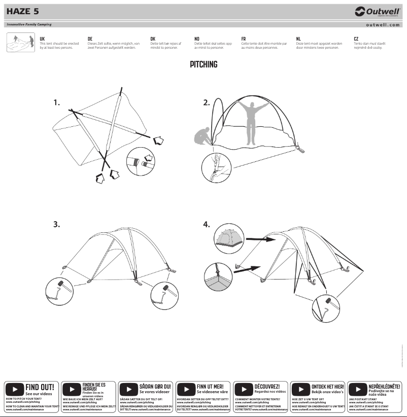 Page 1 of the manual Installation Guide Outwell Haze 5