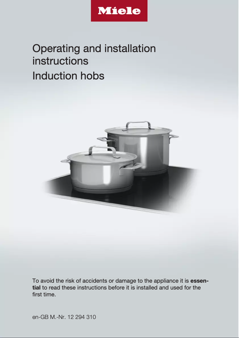 Page 1 of the manual User Manual Miele KMDA 7272 FR