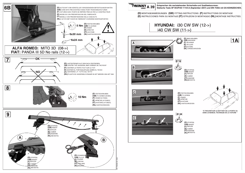 Page 1 of the manual User Manual Twinny Load A 39