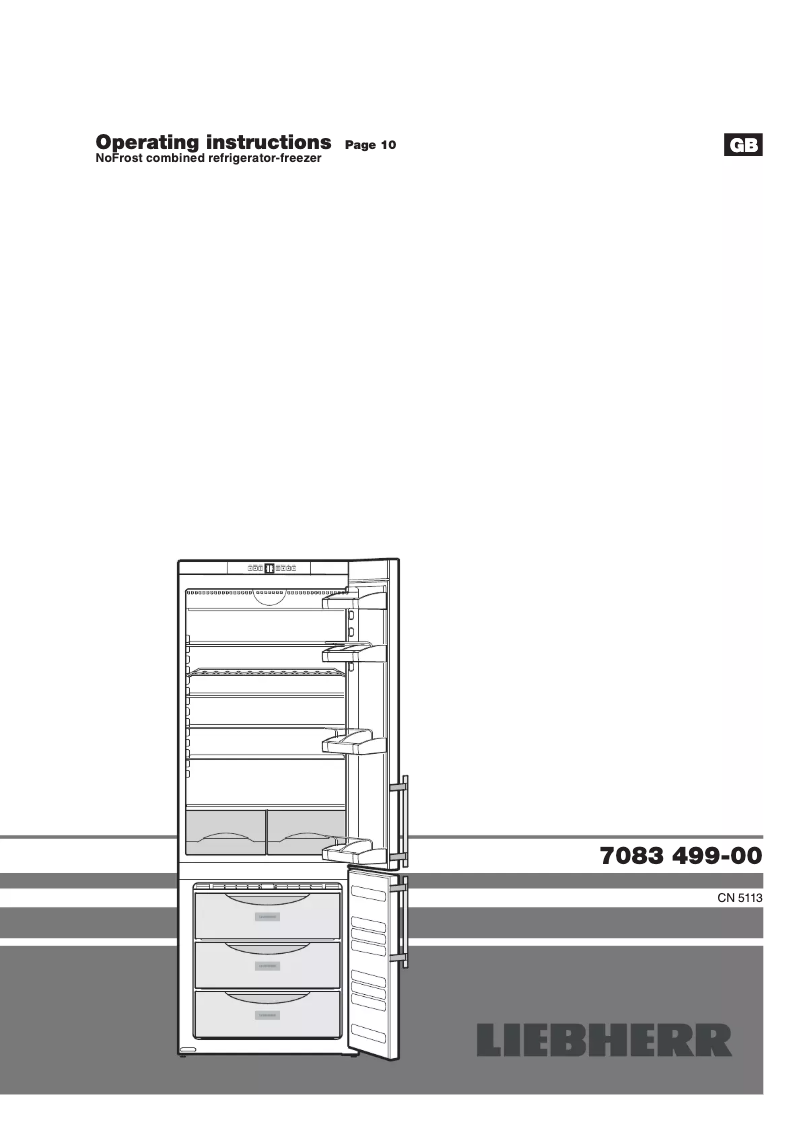 Page 1 of the manual User Manual Liebherr CN 5113 Comfort