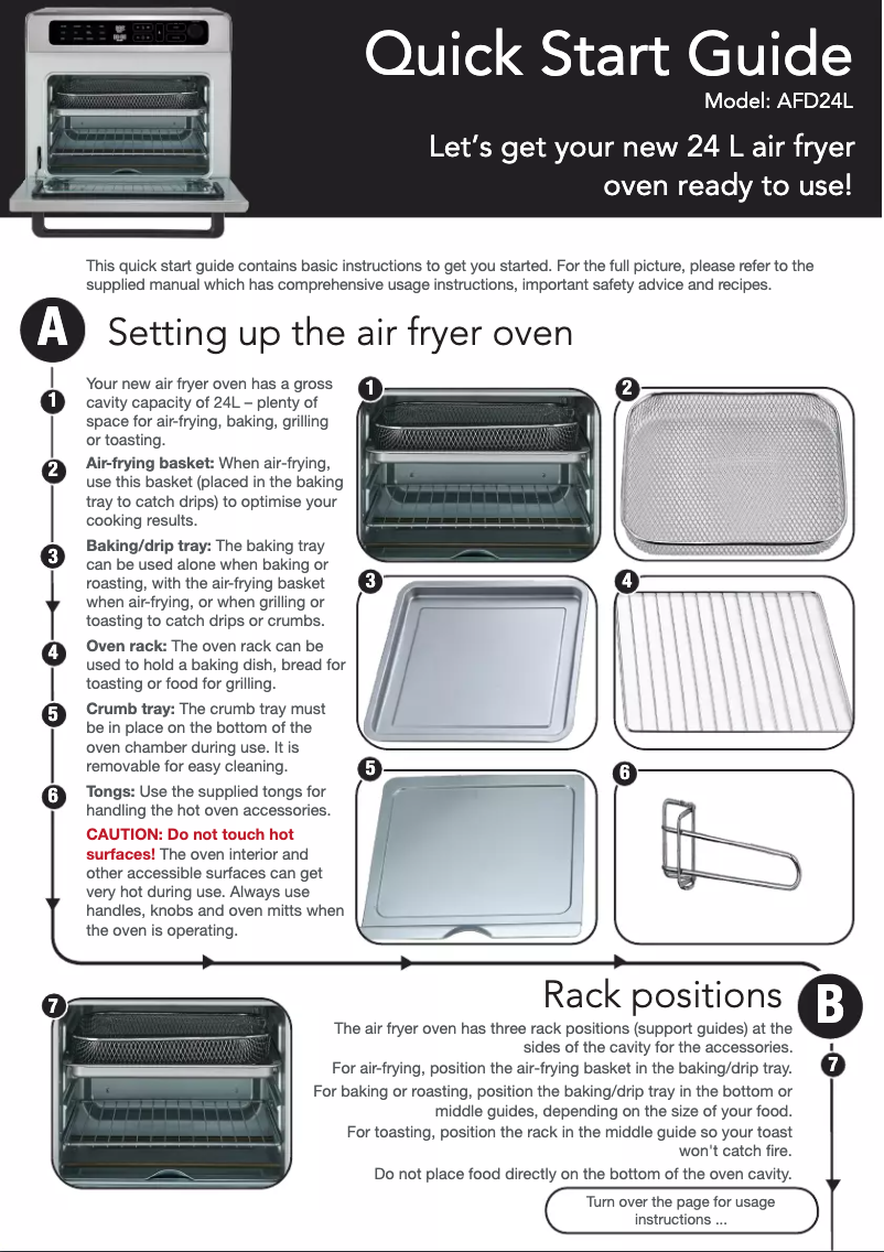 First page image of the manual for AFD24L