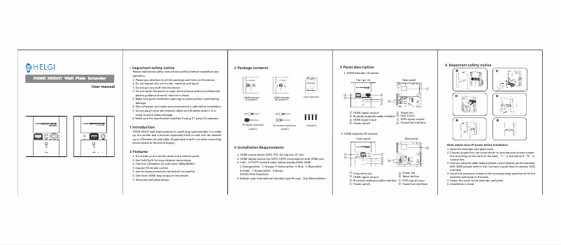 First page image of the manual for HLG0383W