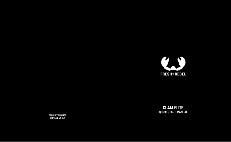 Page 1 of the manual User Manual Fresh 'n Rebel Clam Elite