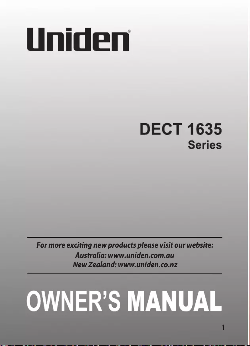 First page image of the manual for DECT 1635