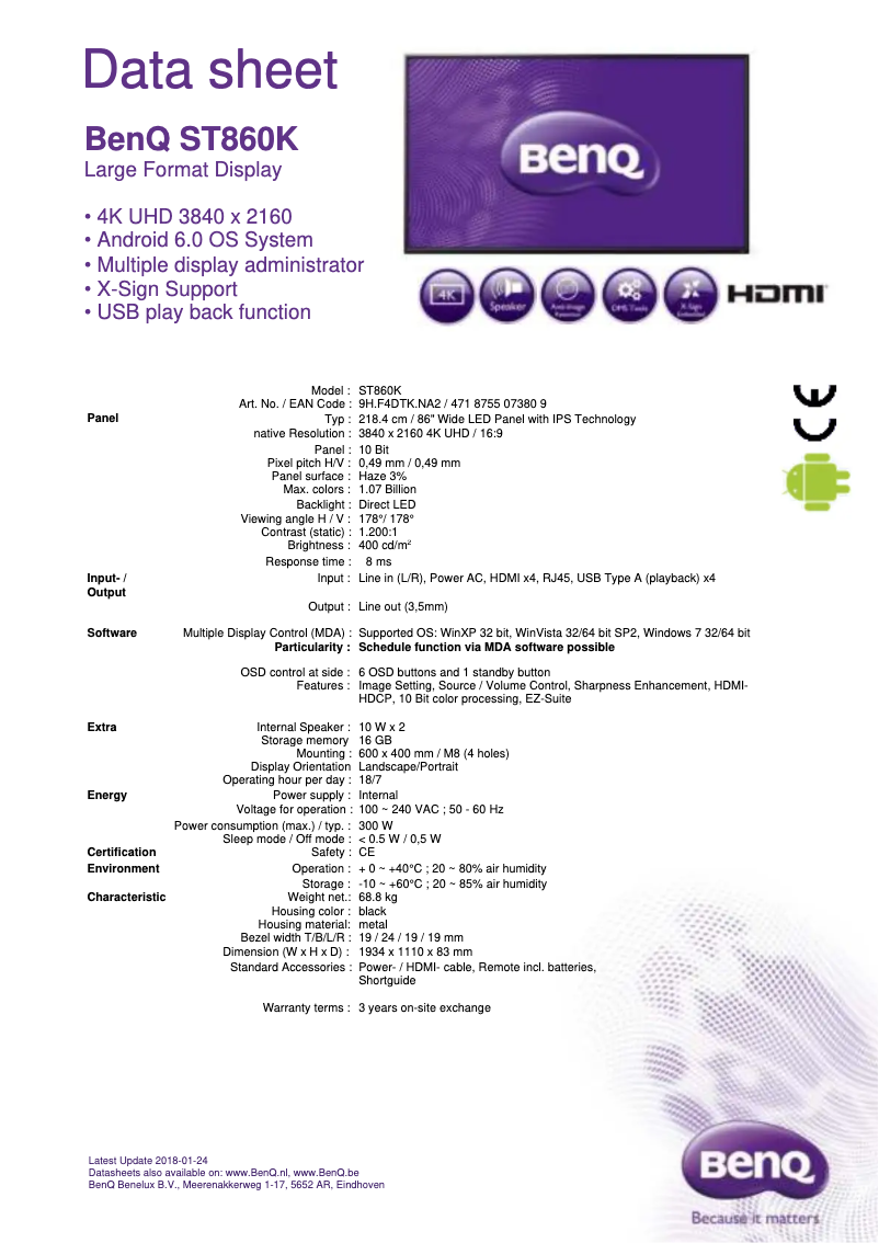 Image de la première page du manuel de l'appareil ST860K