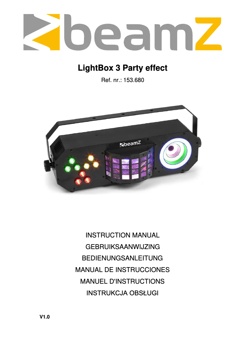 First page image of the manual for LightBox 3