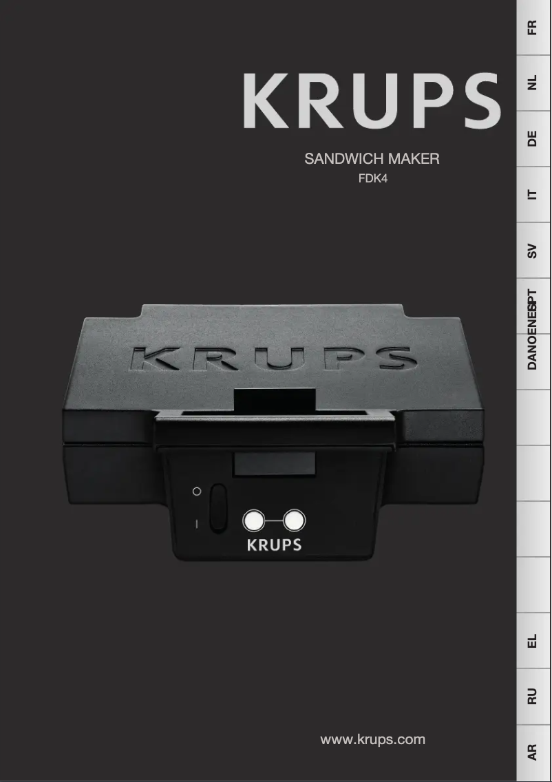 Page 1 of the manual User Manual Krups FDK452