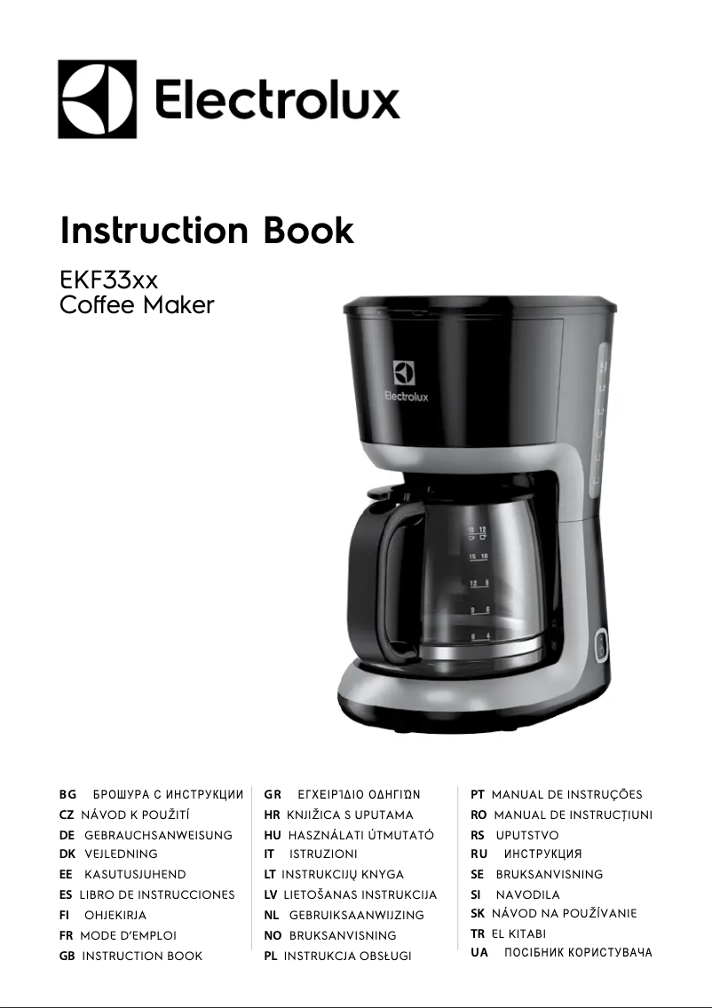 First page image of the manual for EKF3330