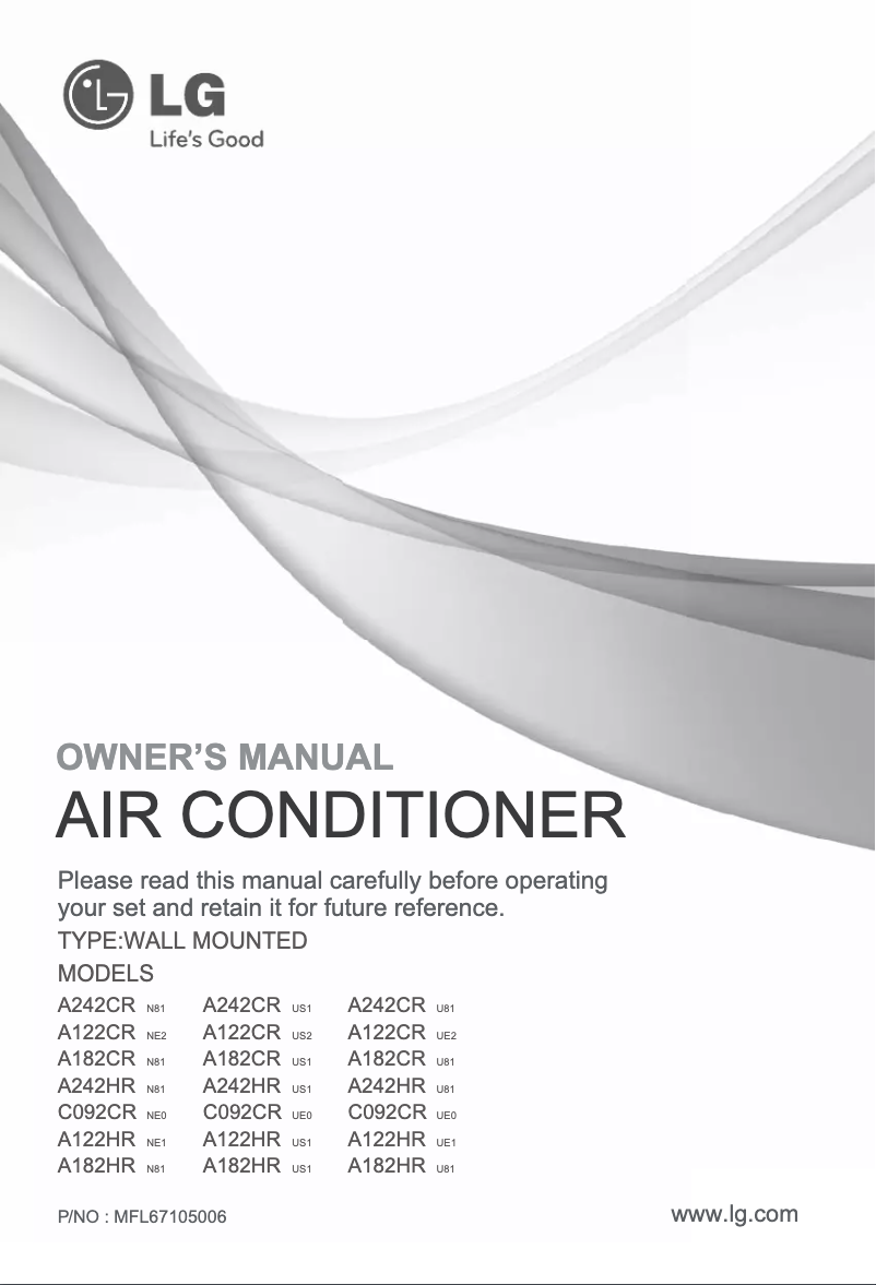 Page 1 of the manual User Manual LG C122CR