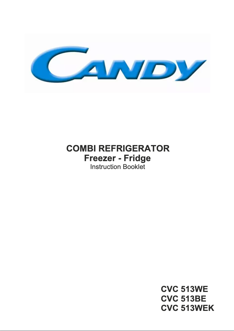 First page image of the manual for CVC 513BE