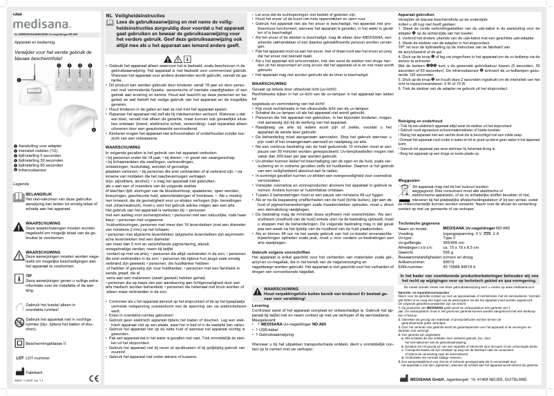 First page image of the manual for ND A80