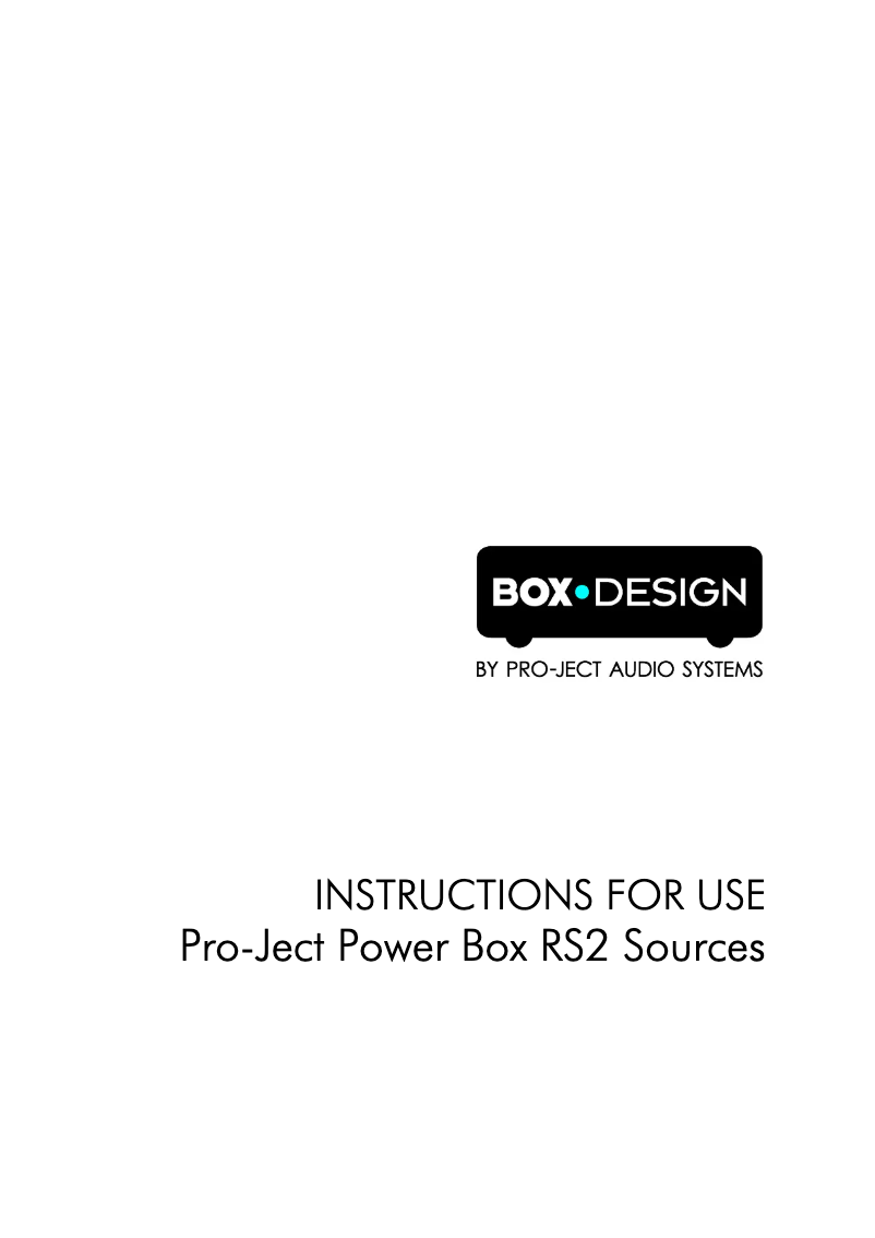 First page image of the manual for Power Box RS2 Sources