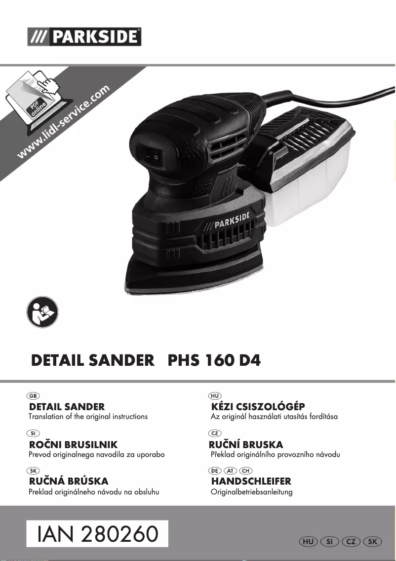 Page 1 of the manual User Manual Parkside PHS 160 D4