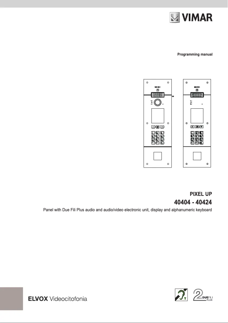 First page image of the manual for ELVOX 40424