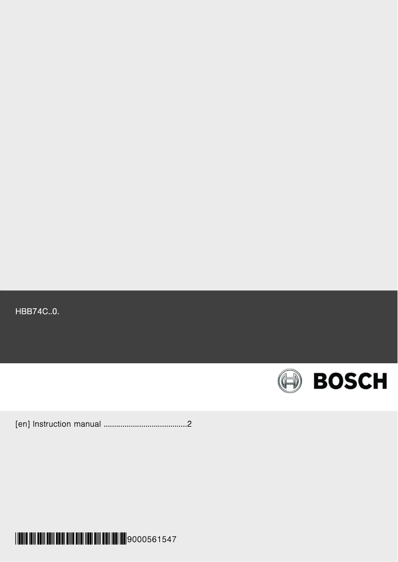Page 1 of the manual User Manual Bosch HBB74C450E