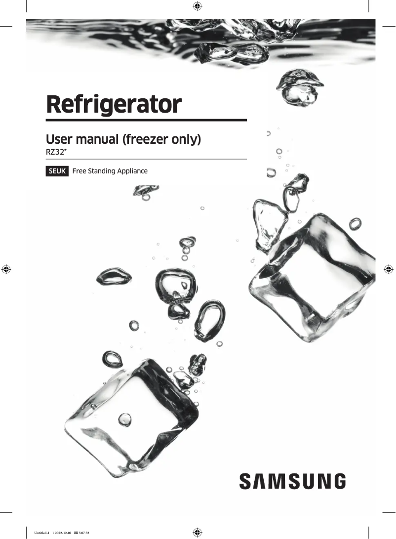 First page image of the manual for RZ32M750EWW