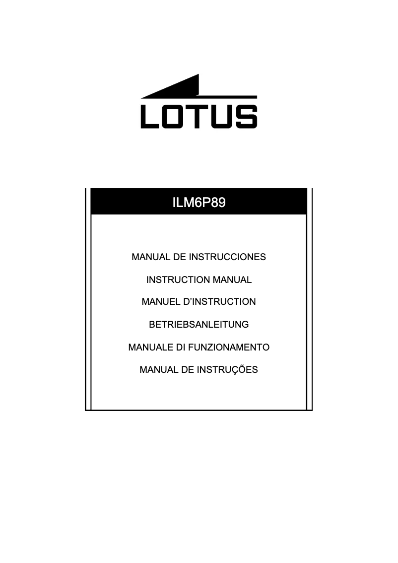 Page 1 of the manual User Manual Lotus Multifunction 15301