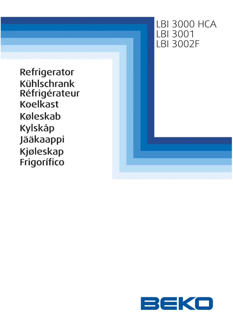 Page 1 of the manual User Manual Beko LBI 3002 F