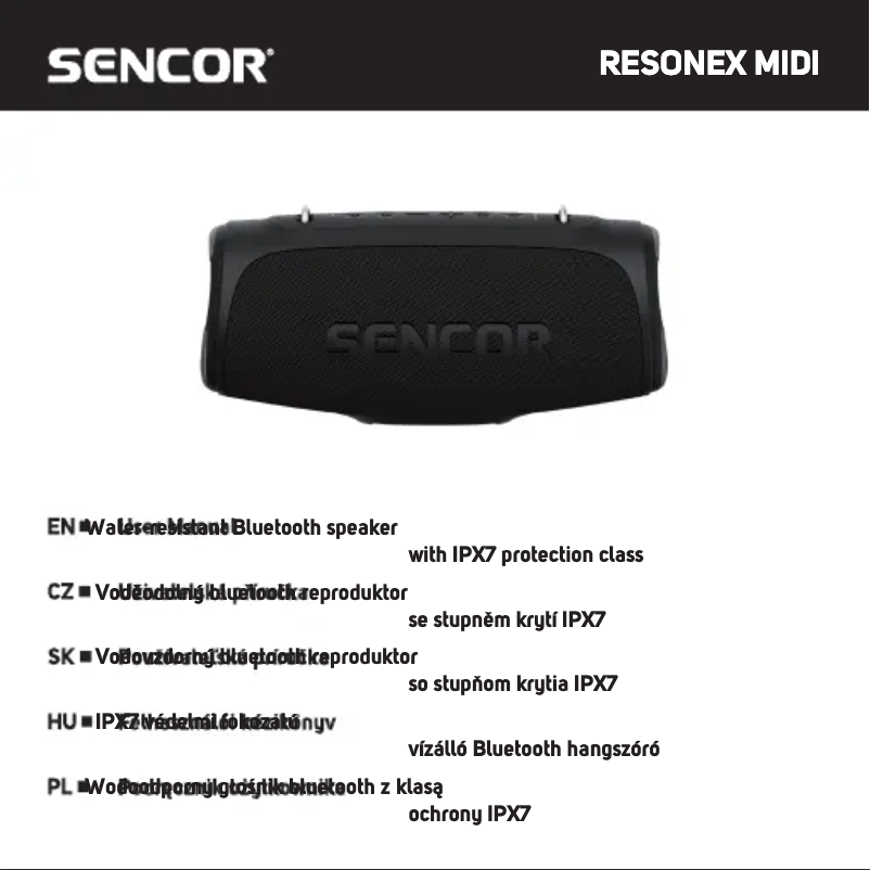 Page 1 of the manual User Manual Sencor RESONEX MIDI