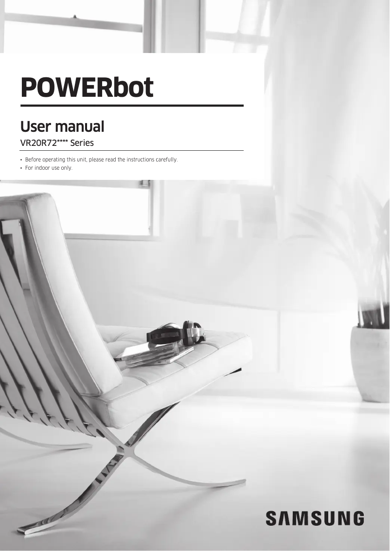 Page 1 of the manual User Manual Samsung POWERbot VR20R7250WC