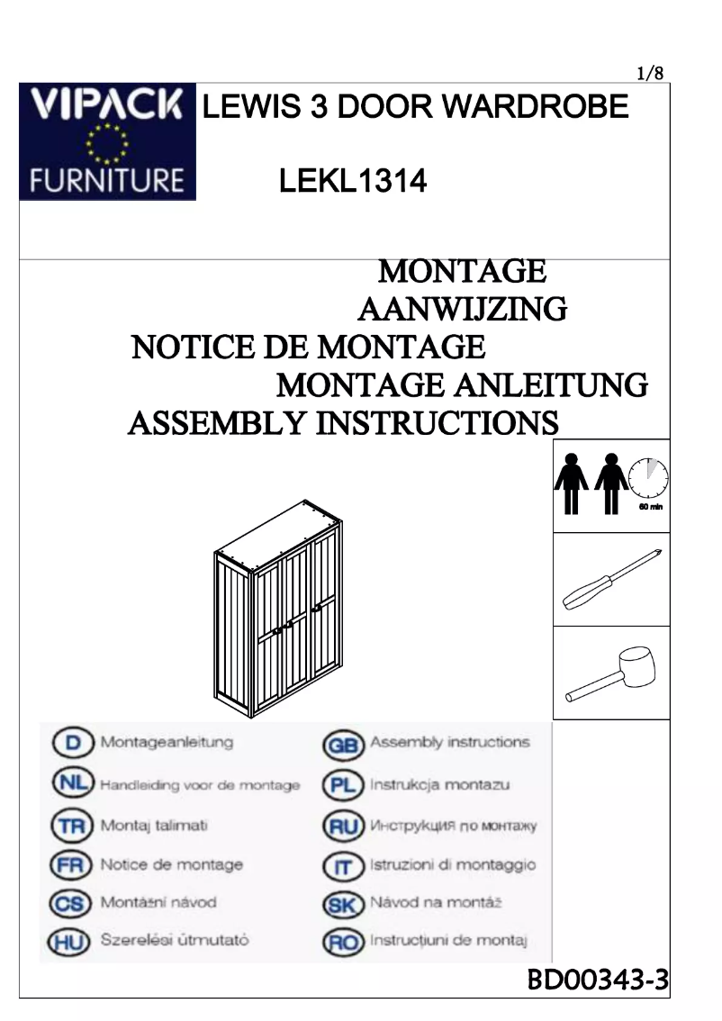 First page image of the manual for Lewis