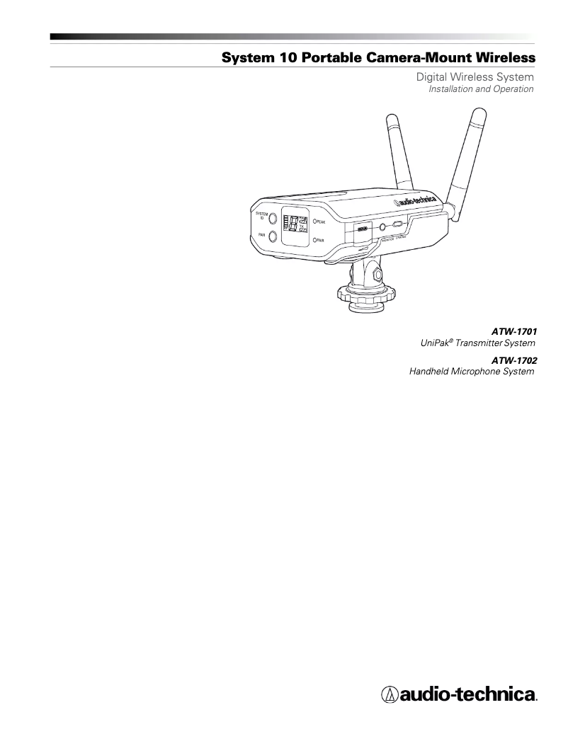 First page image of the manual for ATW-T1007