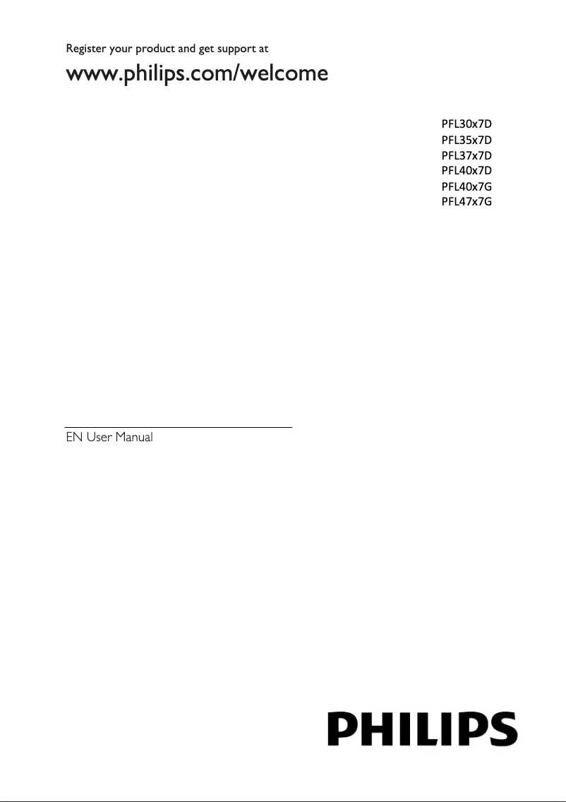 First page image of the manual for 32PFL4007D