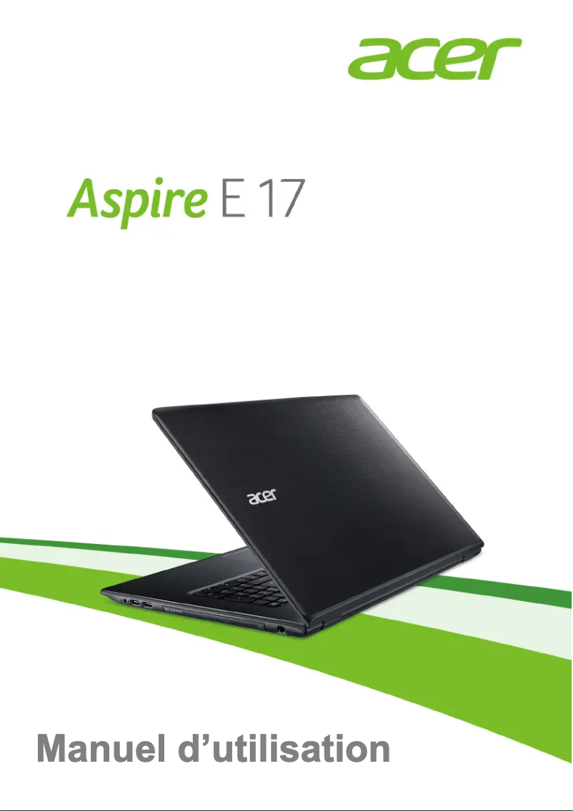 First page image of the manual for Aspire E17 E5-723