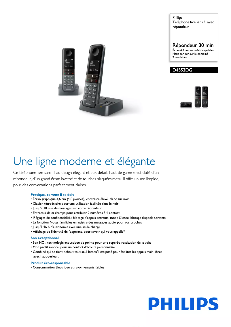 First page image of the manual for D4552DG