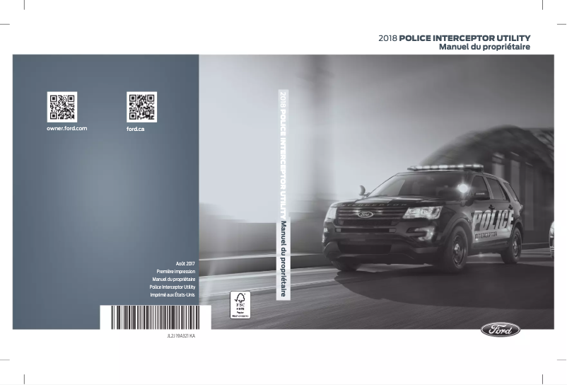 Page 1 of the manual User Manual Ford Police Interceptor utility (2018)