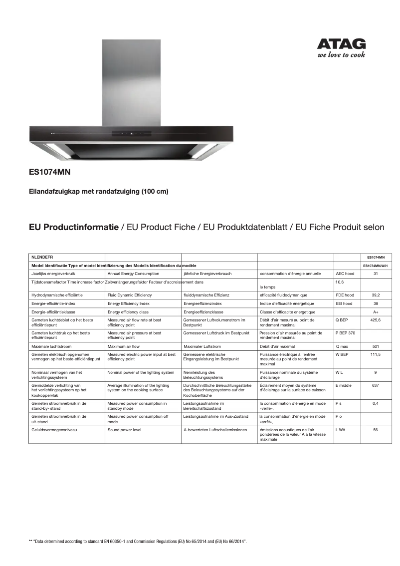 First page image of the manual for ES1074MN