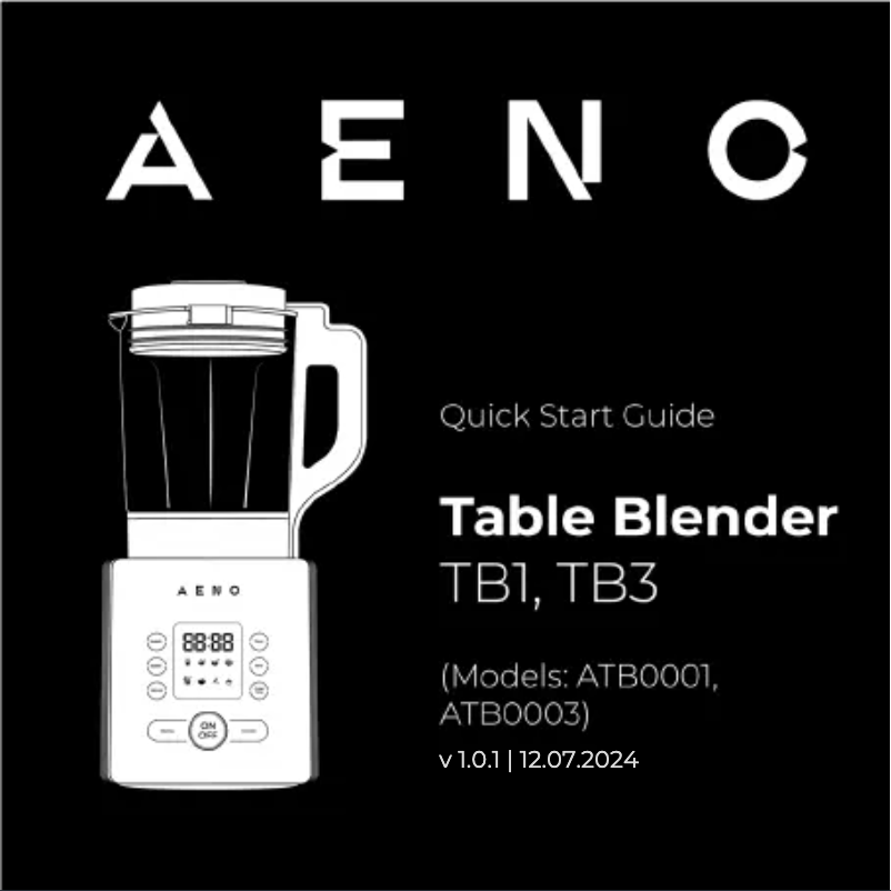 Page 1 of the manual Quick Start Guide AENO TB1