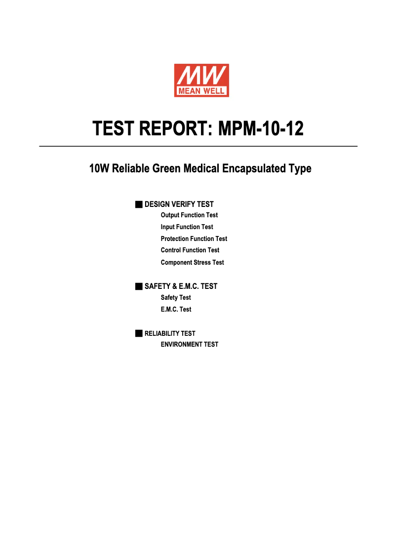 First page image of the manual for MPM-10-12