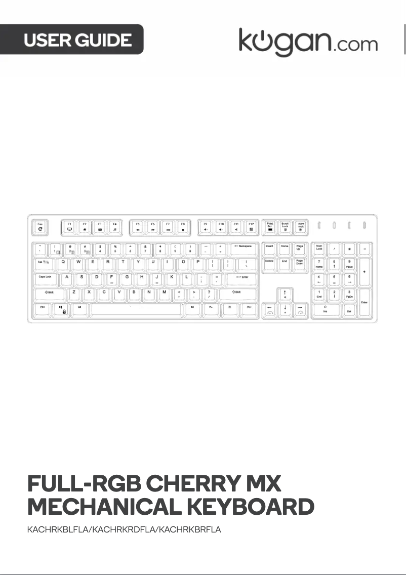 First page image of the manual for KACHRKBLFLA