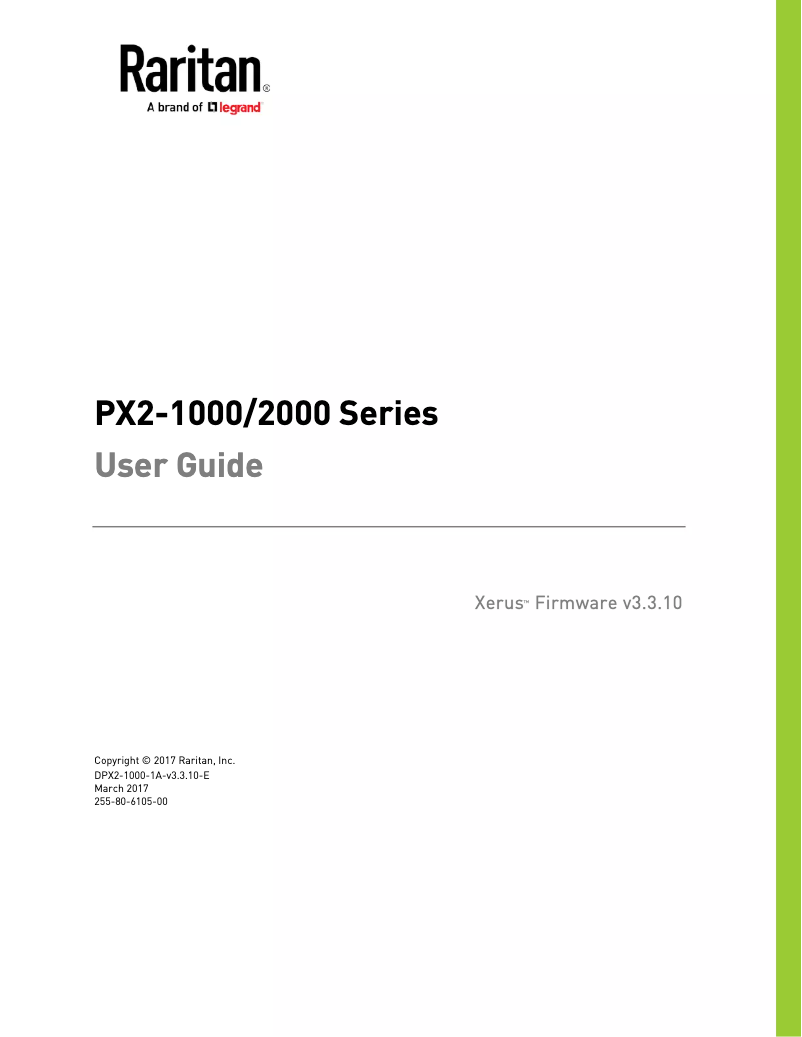 First page image of the manual for Dominion PX2-1724