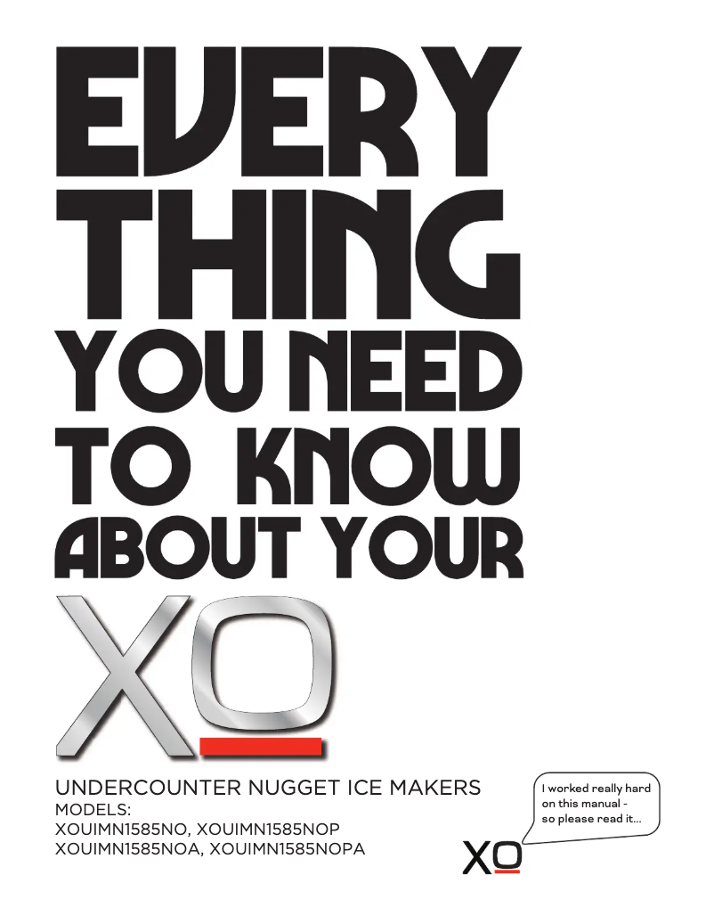 Page 1 of the manual User Manual XO XOUIM1585NOSS