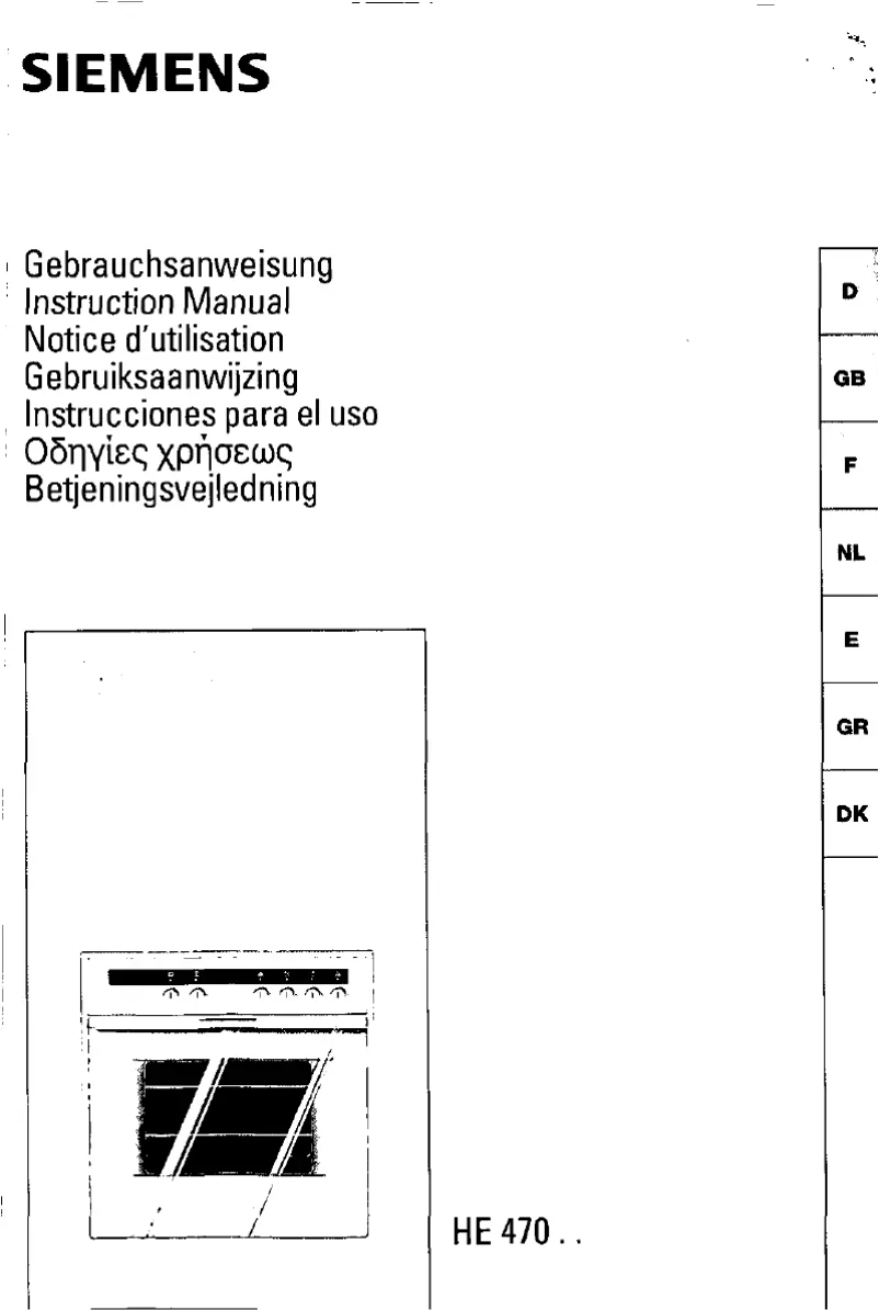 Page 1 of the manual User Manual Siemens HE47041