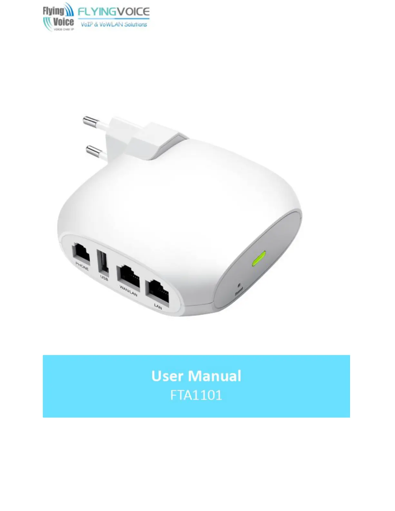 Page 1 of the manual User Manual FlyingVoice FTA1101