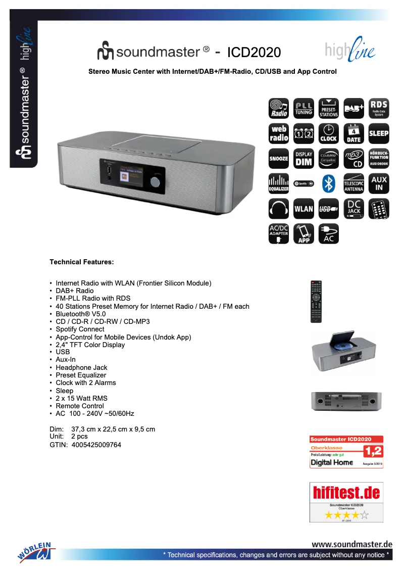 First page image of the manual for ICD2020