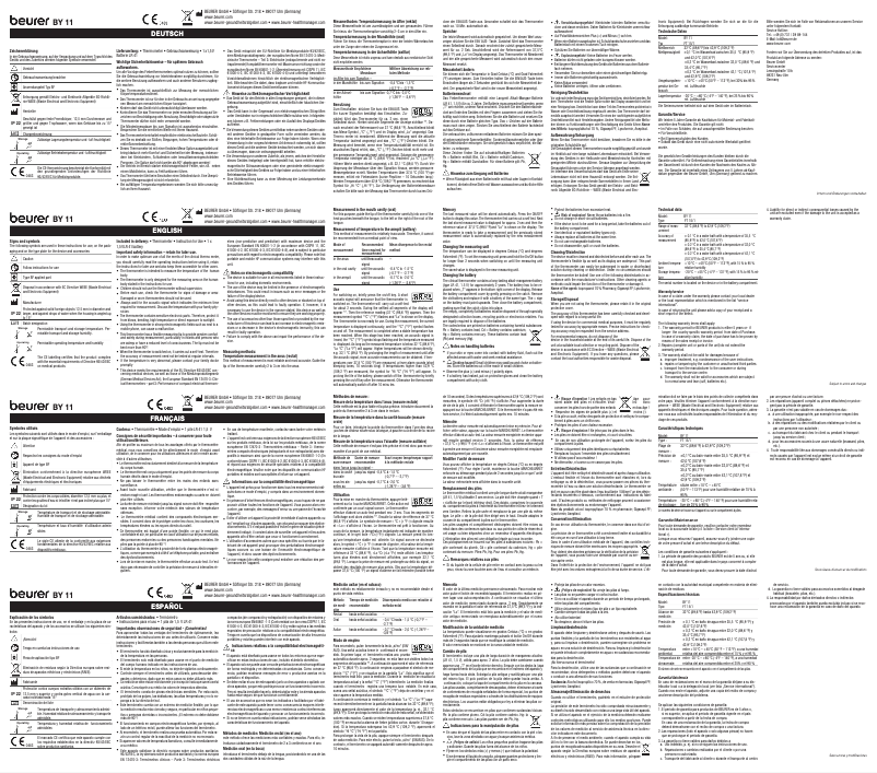 Page 1 of the manual User Manual Beurer BY 11